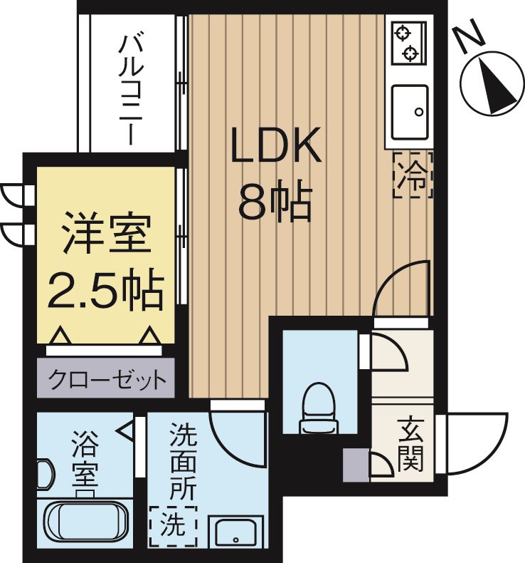 R-smartグランツェーレ唐人町 302号室 間取り
