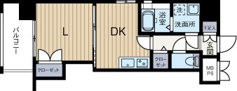サンネストピア箱崎駅前 704号室 間取り