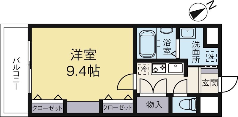 リンデン東薬院 402号室 間取り