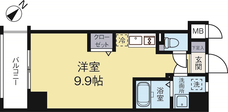 エンクレスト奈良屋 704号室 間取り