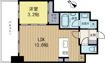 ビエネスタ千代県庁口 1102号室 間取り