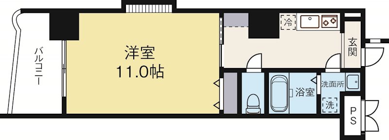 ロイヤルリバービュー143 1411号室 間取り