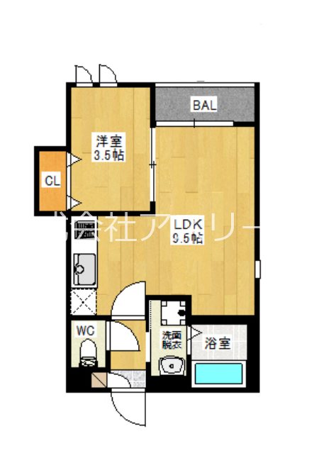 REGALEST 博多駅南 102号室 間取り