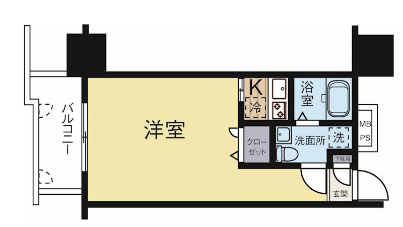 エステートモア天神倶楽部 1406号室 間取り