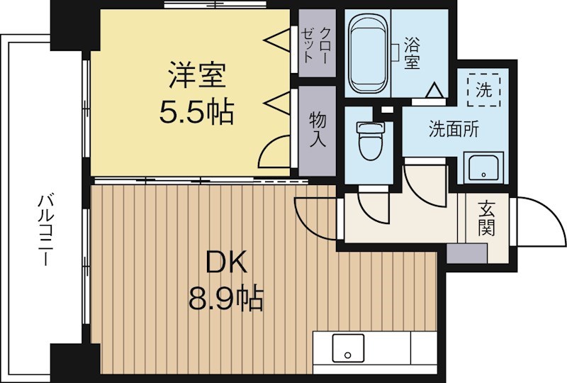 コンフォール博多駅南 1201号室 間取り