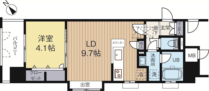 アクタス博多ステーションタワー 901号室 間取り