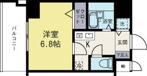インヘリッツ田原 407号室 間取り