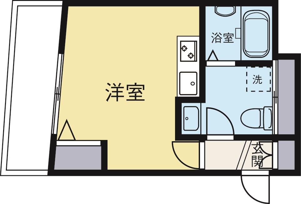 サヴォイザフォースフォー 1104号室 間取り