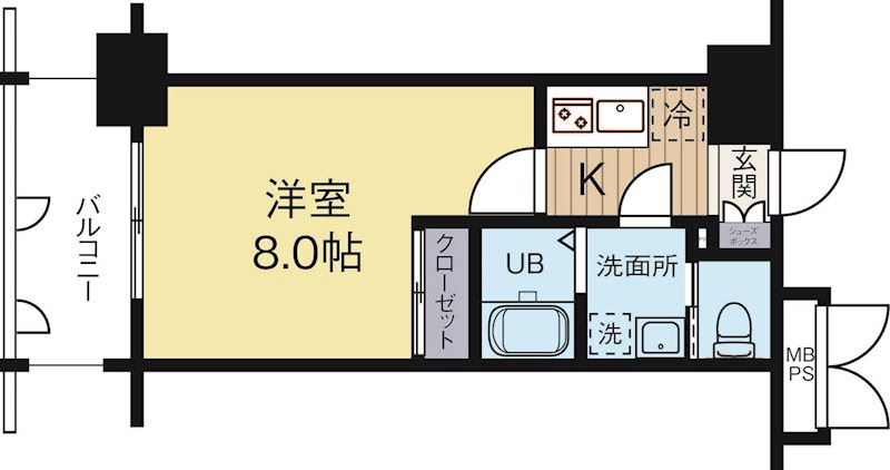 サヴォイエイペックス 902号室 間取り