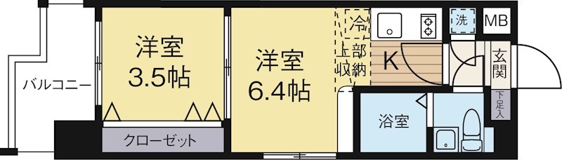 No.55Wes-PROJECT博多 402号室 間取り