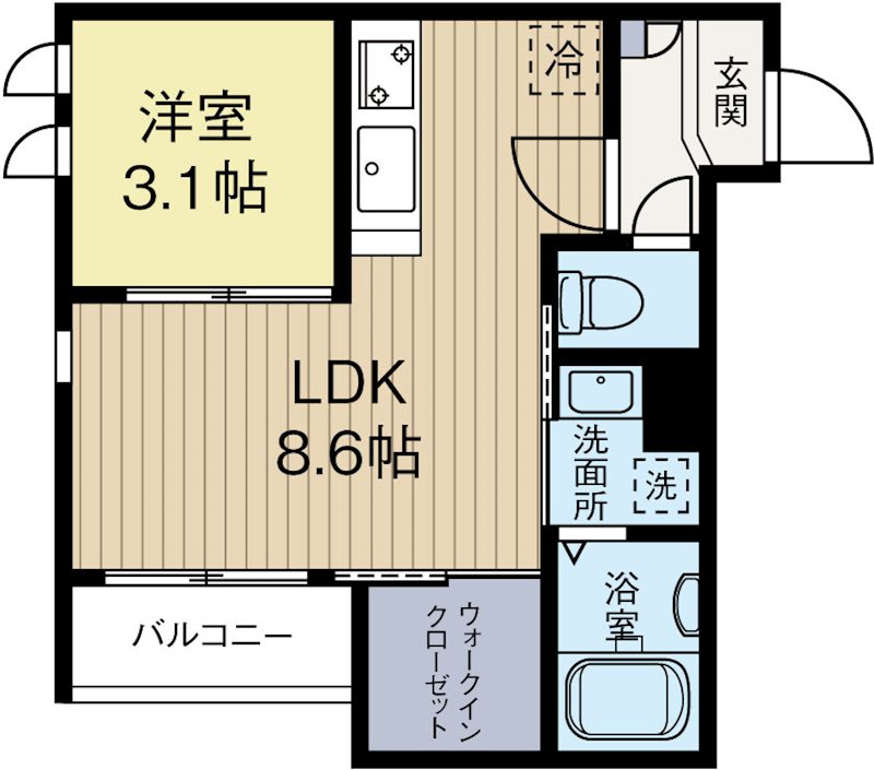REGALESTグランツェーレ呉服町 303号室 間取り