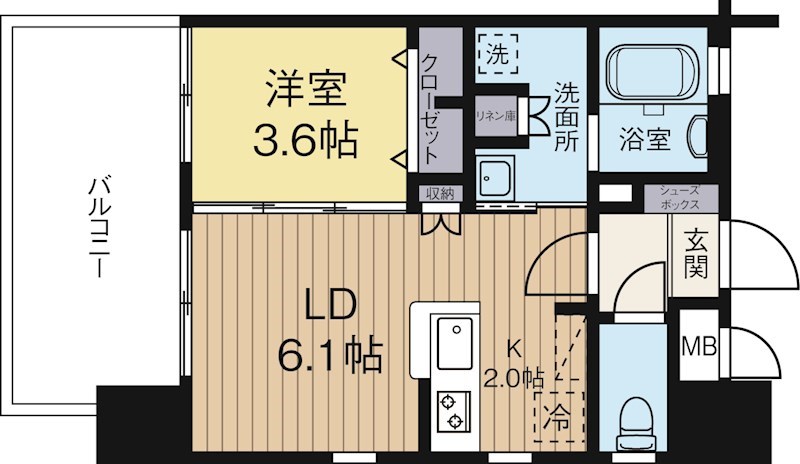 サニークレスト東比恵 302号室 間取り