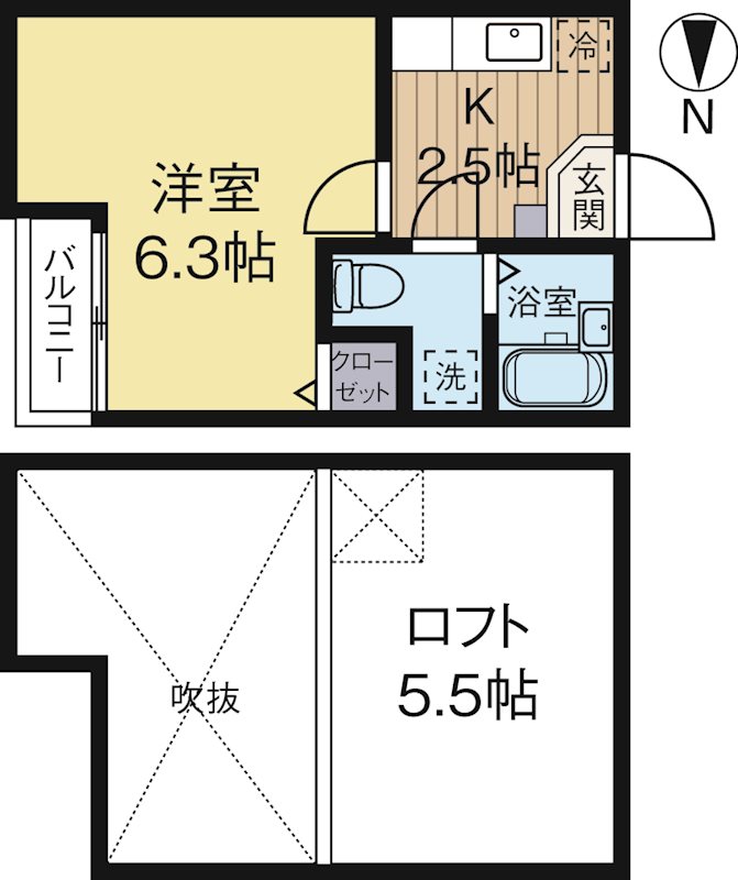 ポラリスCozy博多駅 103号室 間取り