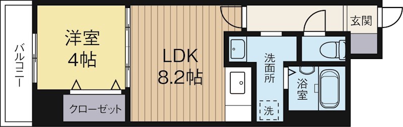 エストレーア薬院 703号室 間取り