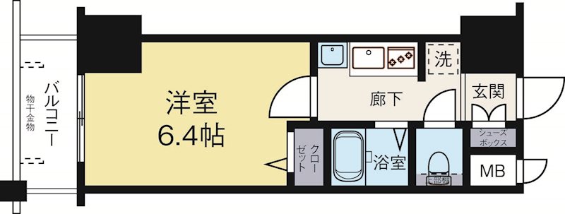 エステムコート博多祇園ツインタワーファーストステージ 1004号室 間取り