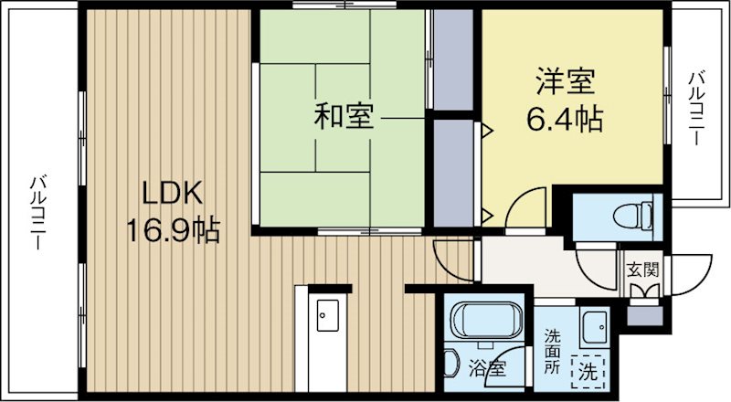 アトラスアルファーノ箱崎 901号室 間取り