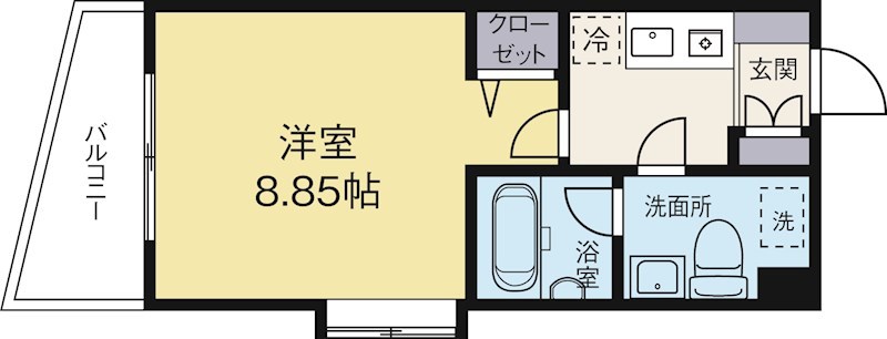 エーデル天神 505号室 間取り