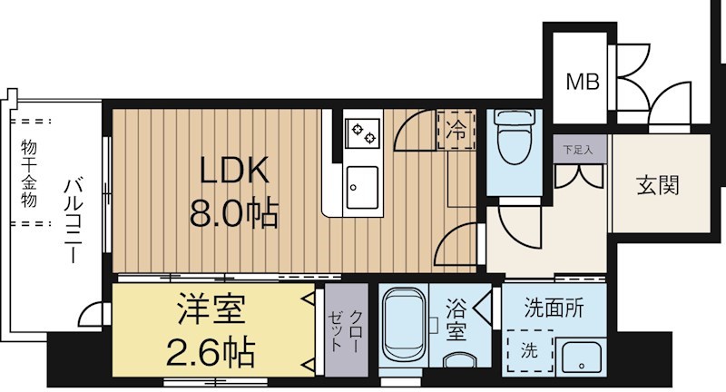 グランパーク平尾2 703号室 間取り