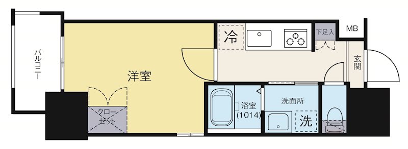 CLUBORIENTNo.103 1005号室 間取り