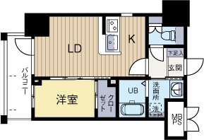 ネストピア天神東2 1101号室 間取り