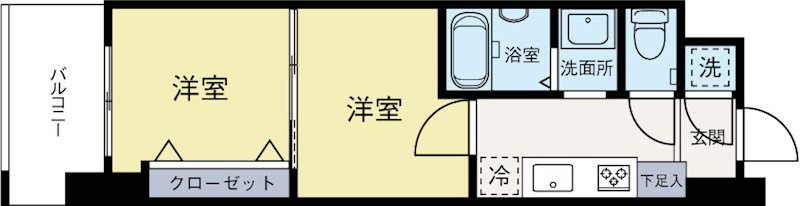 No.102CLUBORIENT 311号室 間取り
