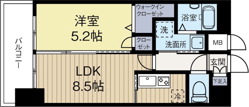 イルマーレ博多 1002号室 間取り