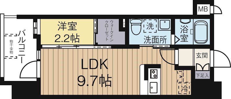 グランフォーレ大名プレミア 604号室 間取り
