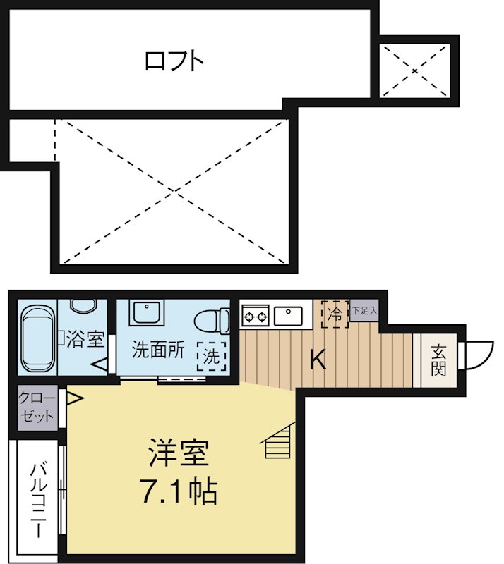 Belta美野島 203号室 間取り