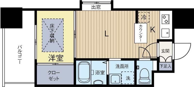 エステートモア天神 1301号室 間取り