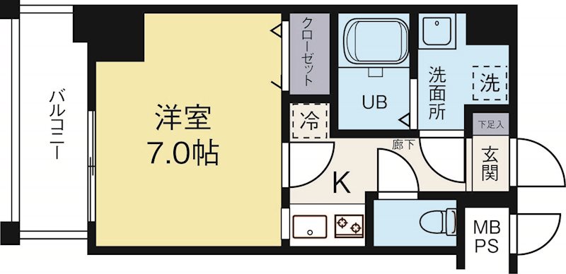 レジデンシャルヒルズ博多駅前 1203号室 間取り