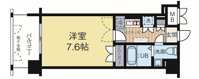 ダイナコートエスタディオサラB棟  706号室 間取り