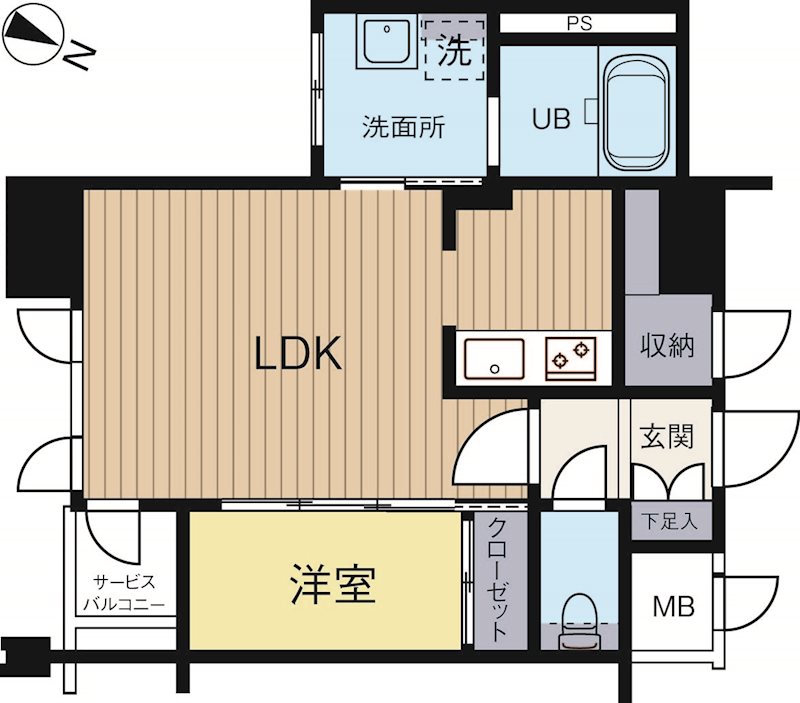 エンクレスト博多GATE 605号室 間取り