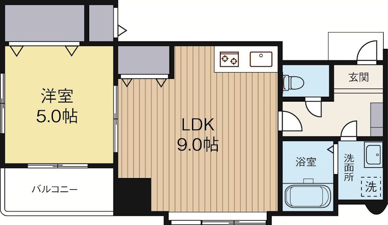 ロイヤル神屋71 501号室 間取り