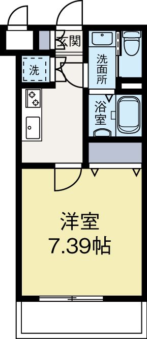 サヴォイ博多エレメンツ 703号室 間取り