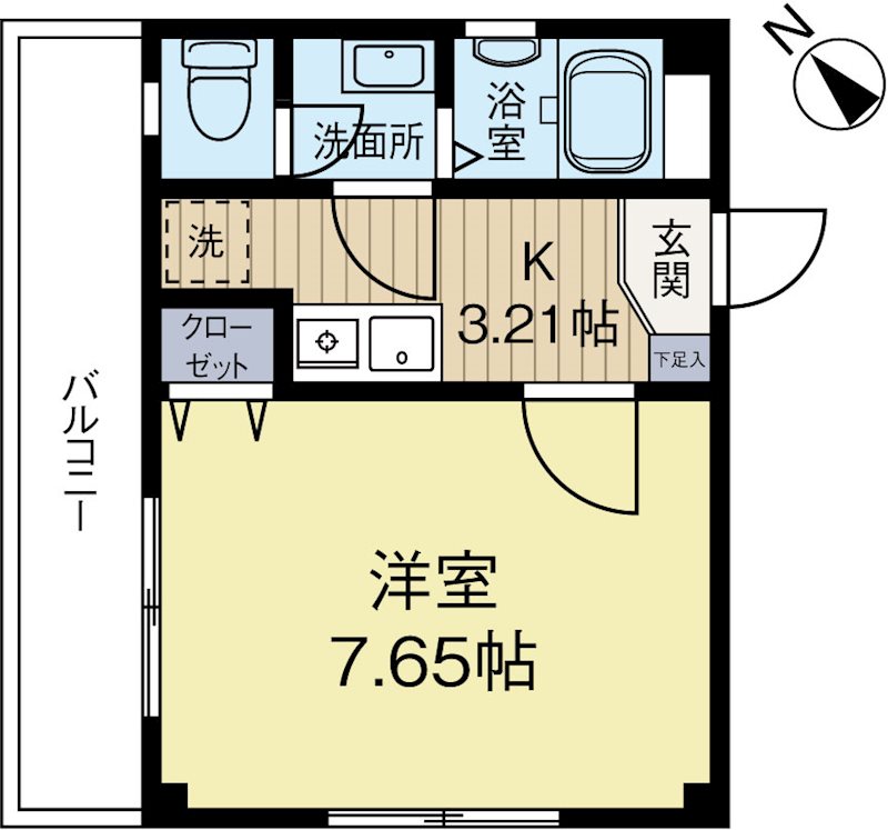 エスポワール中呉服 301号室 間取り