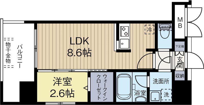 グランフォーレ博多駅東スタイル 605号室 間取り