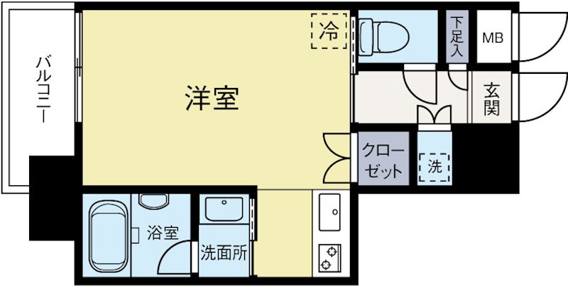 プライムアーバン博多東 705号室 間取り