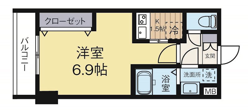 ドリームライフ博多駅南 302号室 間取り