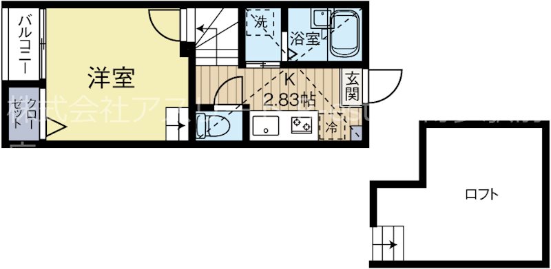 パームテラス博多駅前 202号室 間取り
