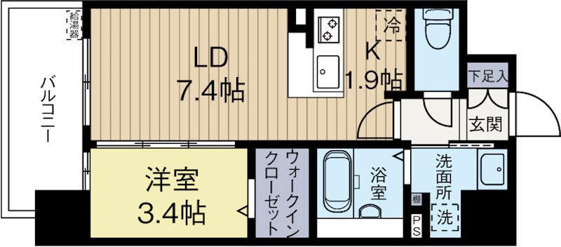 ラクラス呉服町 802号室 間取り