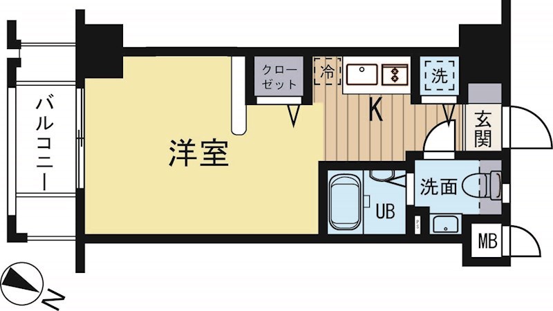 エンクレスト舞鶴 803号室 間取り