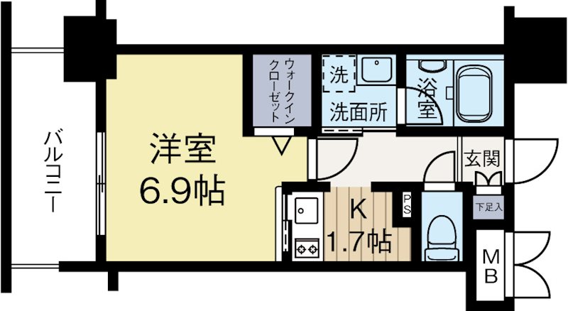 エンクレスト舞鶴２ 1002号室 間取り