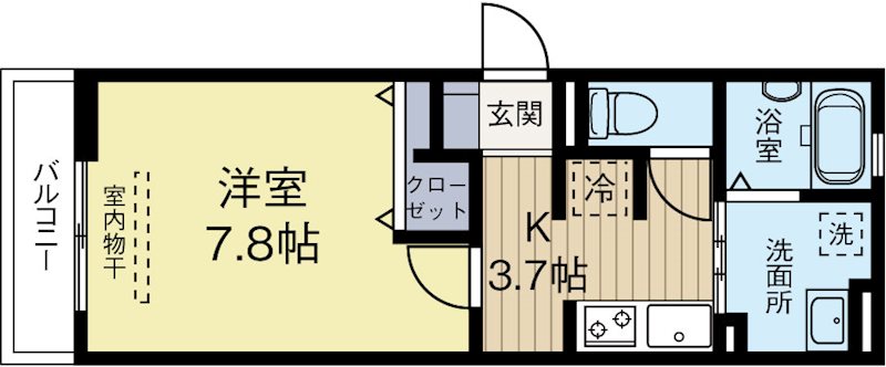 CASA白金 105号室 間取り