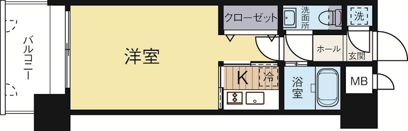 エステートモア天神スタジオ 間取り図