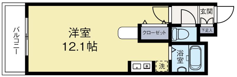 アルテハイム博多 507号室 間取り