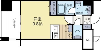 エンクレスト博多STYLE 417号室 間取り