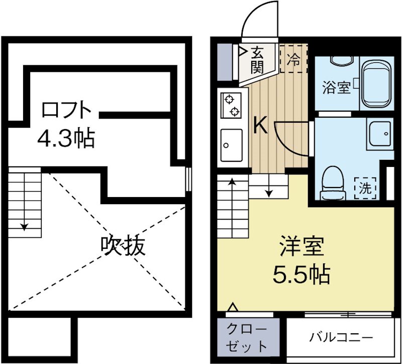 スぺランザビーノ吉塚 102号室 間取り