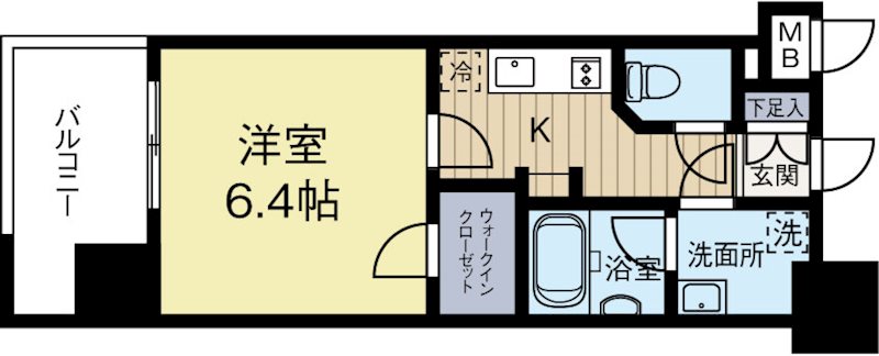 パークリュクス大手門mono 1202号室 間取り