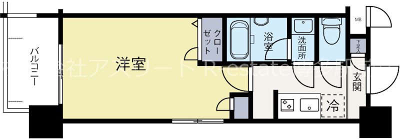レジデンシャルヒルズ博多駅前弐番館 404号室 間取り