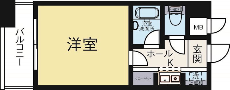 ピュアドームプログレッソ天神 705号室 間取り
